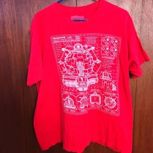 TMNT tecnodrome blueprint shirt xl, exclusive lootwear NWOT